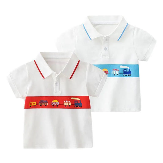 Bande dessinée De Voiture Garçons À Manches Courtes Polo Shirt