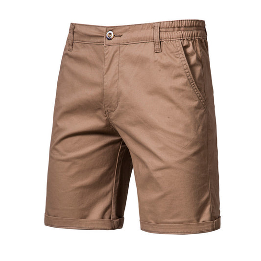 Men's Casual Solid Color Slim Fit Straight Shorts - Enfance-Heureuse