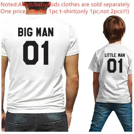 Parent-Child Father And Son Short-Sleeved T-Shirt Funny Hip-Hop Top