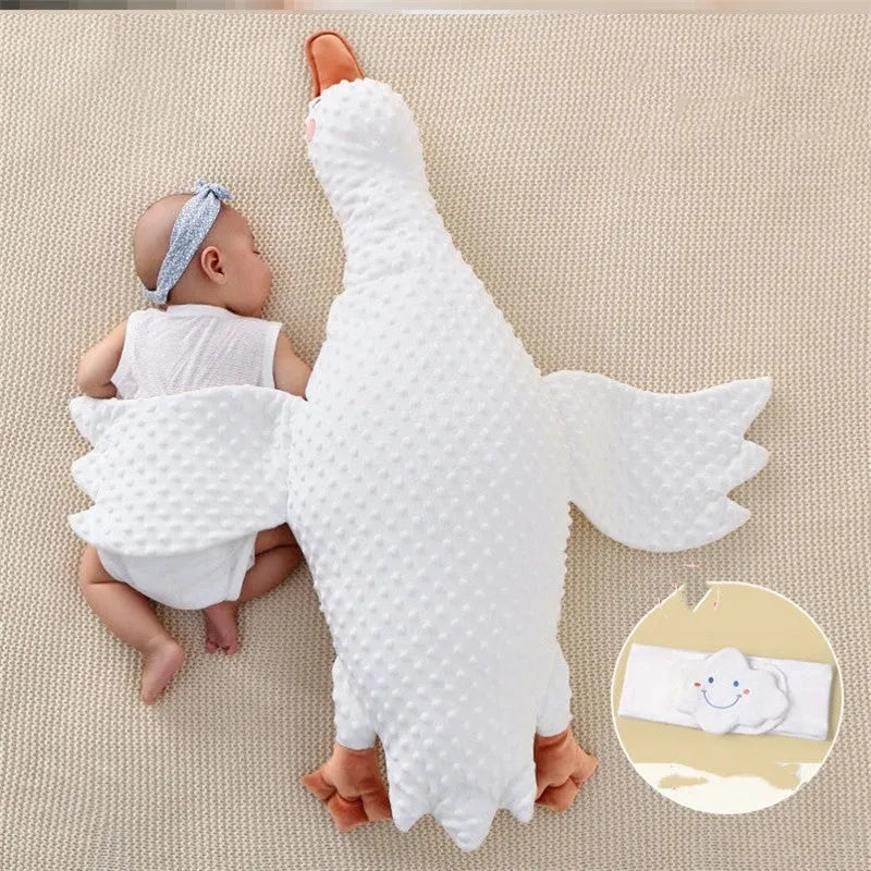 Newborn Baby Sleeping On The Belly Exhaust Pillow Airplane Pillow