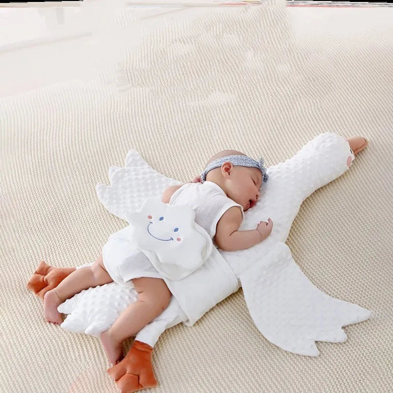 Newborn Baby Sleeping On The Belly Exhaust Pillow Airplane Pillow