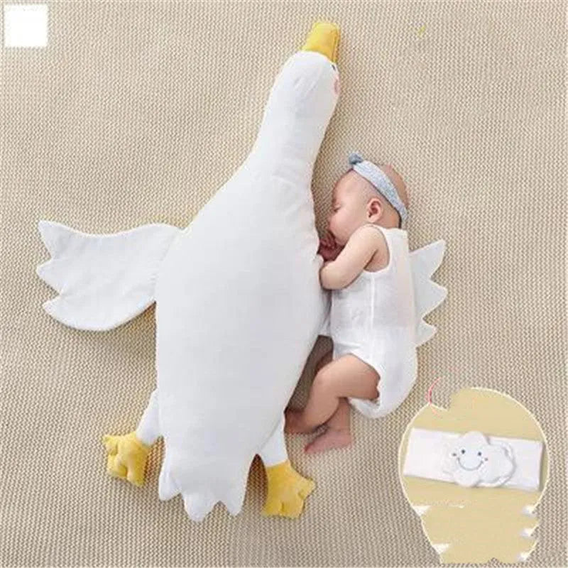 Newborn Baby Sleeping On The Belly Exhaust Pillow Airplane Pillow