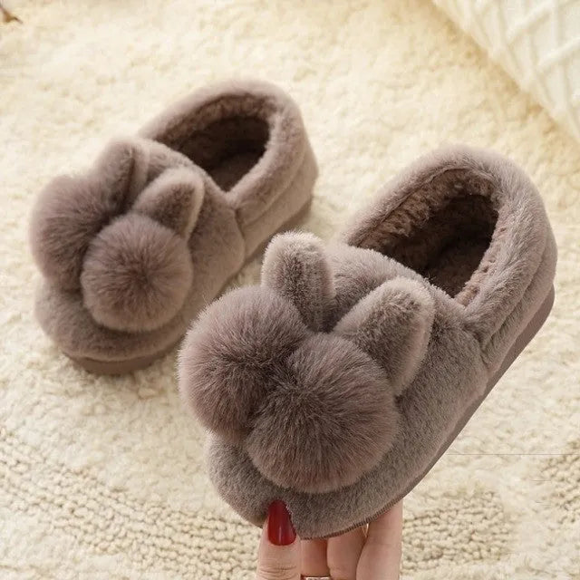 Cuhk Pantoufles Dhiver En Coton Pour Enfants, Pour  Et Filles, Une Famille De Trois Parents, En Peluche, Chaussures Chaudes