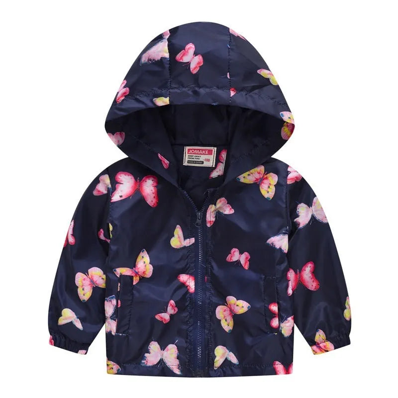 Chaqueta para niños con suéter lindo con cremallera y capucha fina de primavera y otoño