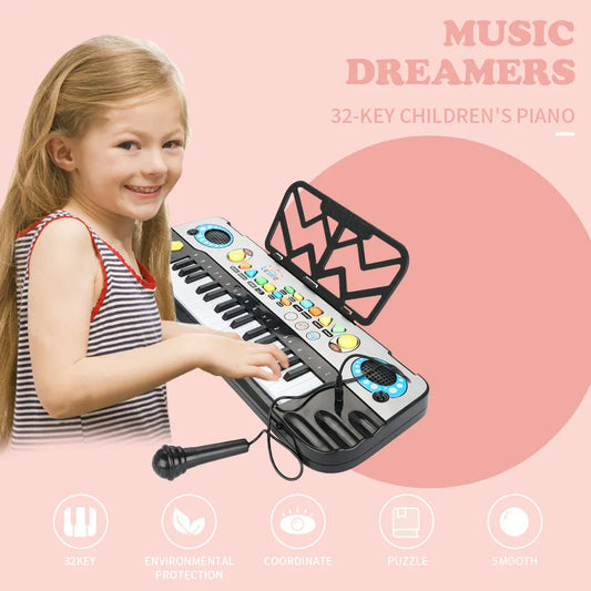 Piano Electrónico multifuncional para niños, Piano de juguete educativo para educación temprana para bebés