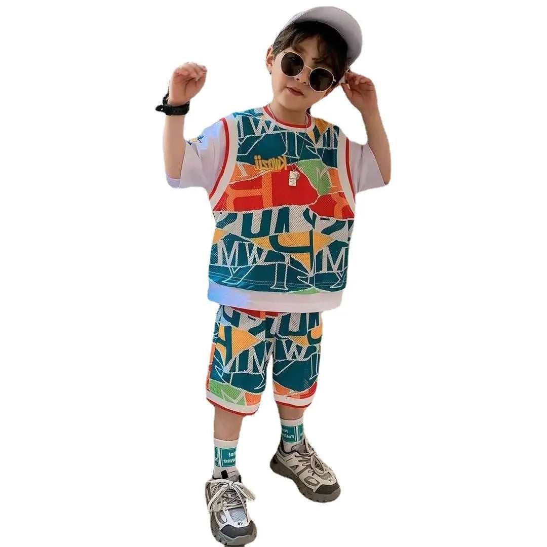 Enfants de Vêtements Garçon Costume de Style Occidental Enfants Sport Deux-pièce Costume