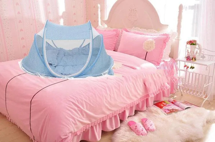 Foldable Baby Mosquito Net With Pillow + Net 2pcs Set