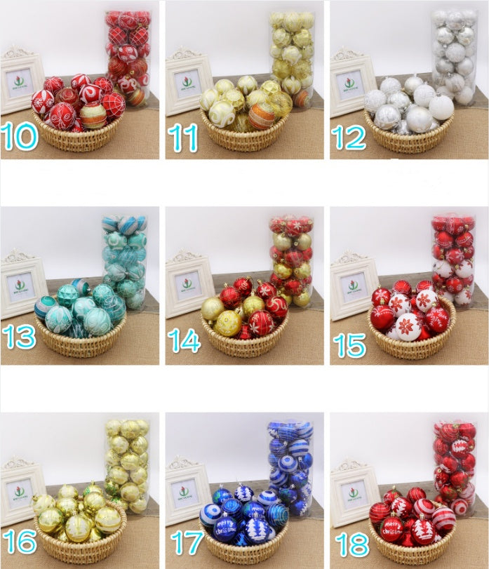 Christmas ball, bright ball, 6cm24, Christmas decorations, Christmas tree, Christmas tree decoration - Enfance-Heureuse
