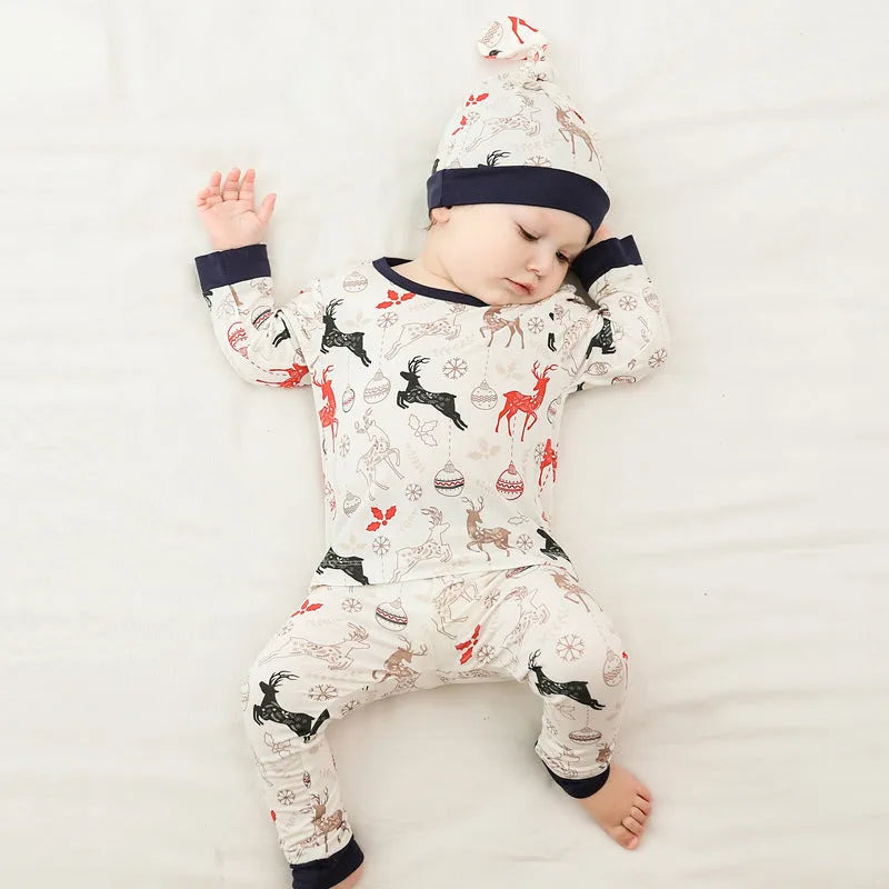 Bamboo fiber baby pajamas for children