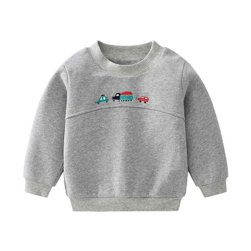 Nouveau pull de voiture de dessin animé de vêtements pour enfants