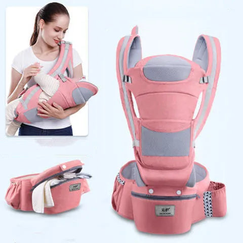 Portabebés ergonómico, asiento de cadera para bebé, portabebés 3 en 1, frontal, ergonómico, canguro, portabebés