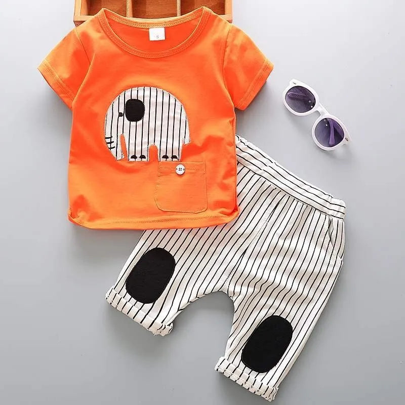 Children's Short Sleeved Boy's Summer Clothes Female Baby