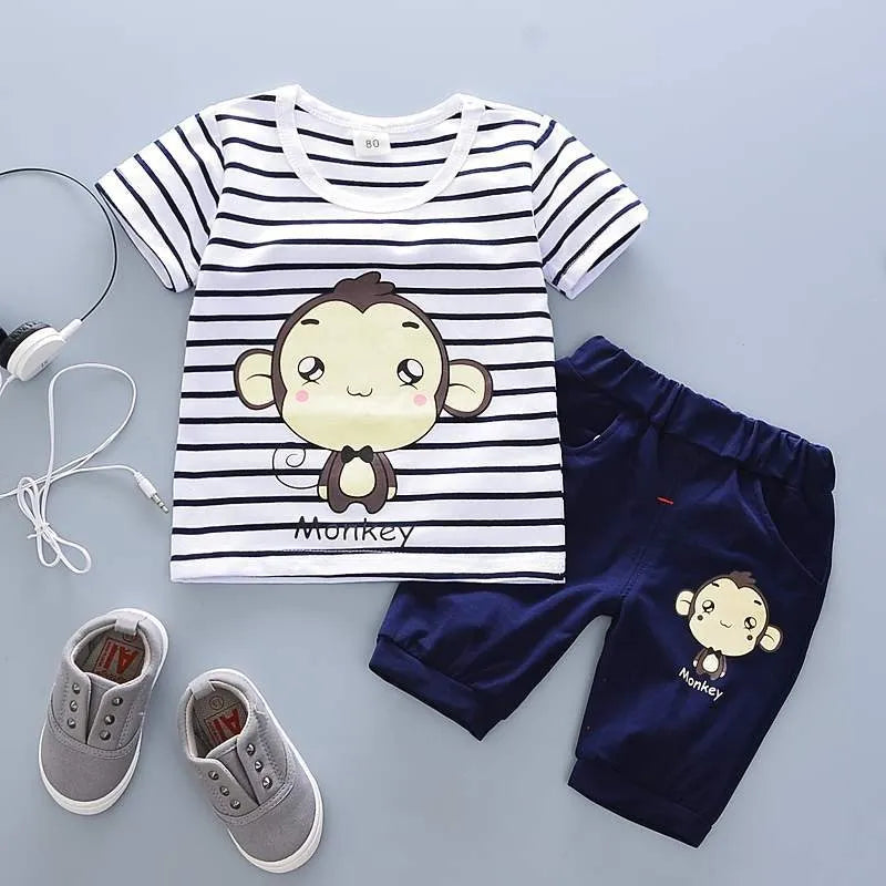 Children's Short Sleeved Boy's Summer Clothes Female Baby