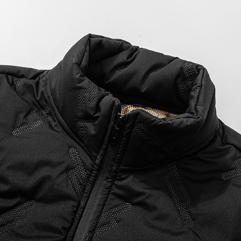 New Graphene-design Cotton Coat Winter Warm Thickened Fleece Jacket Fashion Casual Mens Clothing - Enfance-Heureuse