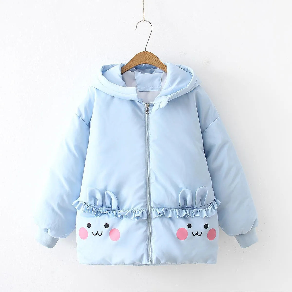 Hooded thick warm cotton padded jacket