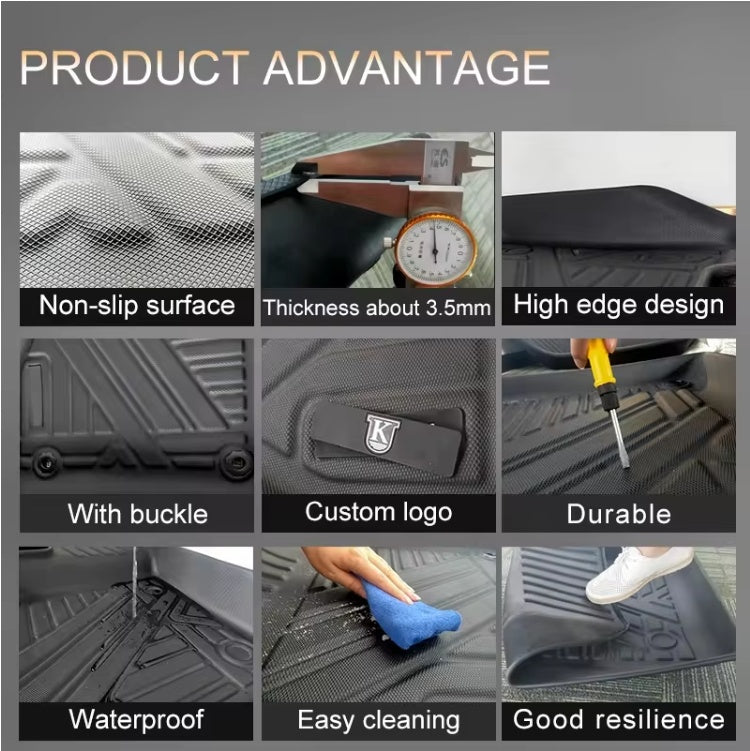 MKR Car Floor Mats For 2021-2023 Ford Bronco 3D TPE All-Weather Floor Mats - Full Set Interior Car Accessories All-Weather - Enfance-Heureuse