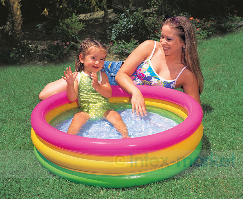 Piscina inflable fluorescente de tres aros piscina de bolas