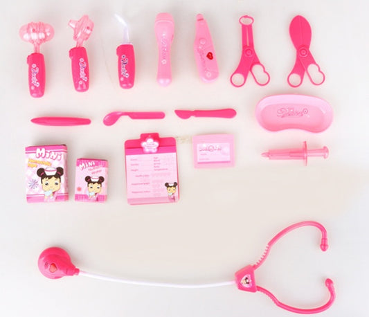 Playright children's educational toys' doctor Sen luggage attire simulation trolley medicine box set - Enfance-Heureuse