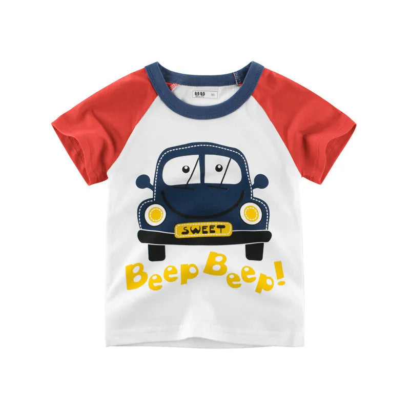 Summer boy cartoon short sleeve t-shirt