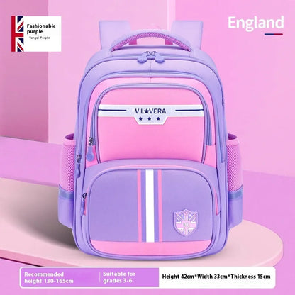New Primary School Student Schoolbag 1-3-6 Grade Backpack Interlayer Waterproof Large Capacity Boys And Girls - Enfance-Heureuse