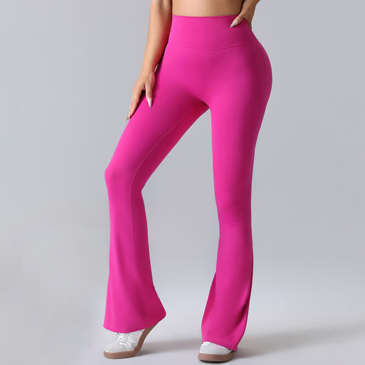 Hip-lift Yoga Flared Pants Fitness Sports Wide Leg High Waist Quick Dry Trousers Womens Clothing - Enfance-Heureuse