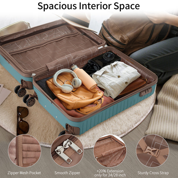 New Luggage Set With 3 ABS Hard Shells - Enfance-Heureuse