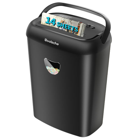 Paper Shredder, 14-Sheet Cross-Cut, 6.6 Gallon Wastebasket, P-4 Security Level, 3 Modes Design - Jam-Proof Heavy-Duty Shredder For Home And Office, FBA Shipping - Enfance-Heureuse