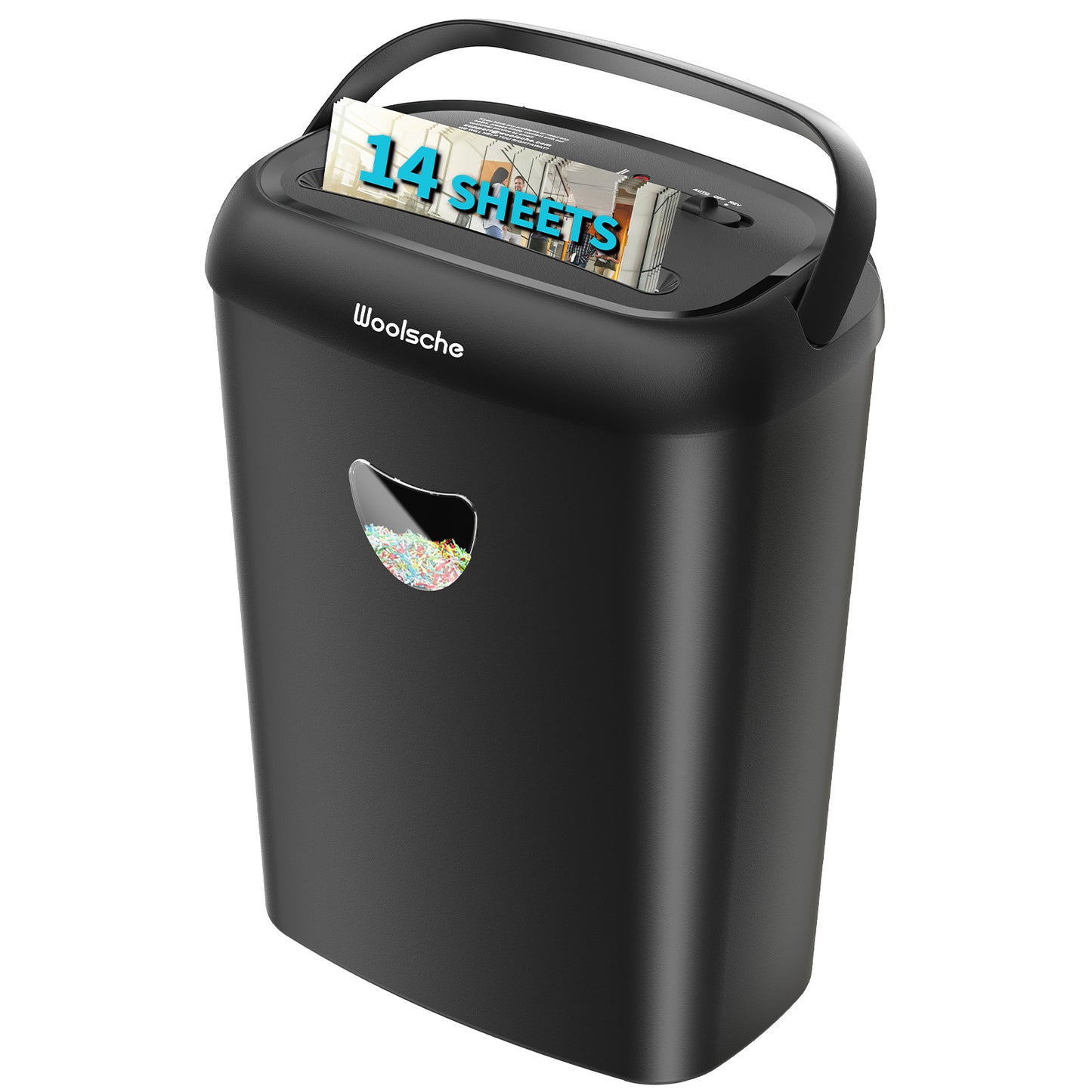 Paper Shredder, 14-Sheet Cross-Cut, 6.6 Gallon Wastebasket, P-4 Security Level, 3 Modes Design - Jam-Proof Heavy-Duty Shredder For Home And Office, FBA Shipping - Enfance-Heureuse