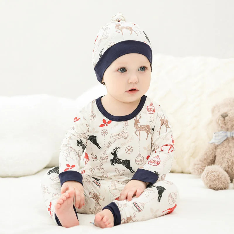 Bamboo fiber baby pajamas for children