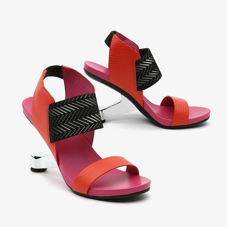 Sandales pour femmes européennes et américaines aux couleurs assorties