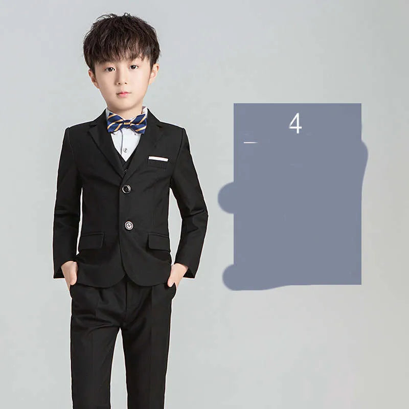 Children's Suit Boys Solid Color Flower Girl Dress Catwalk Performance Clothing