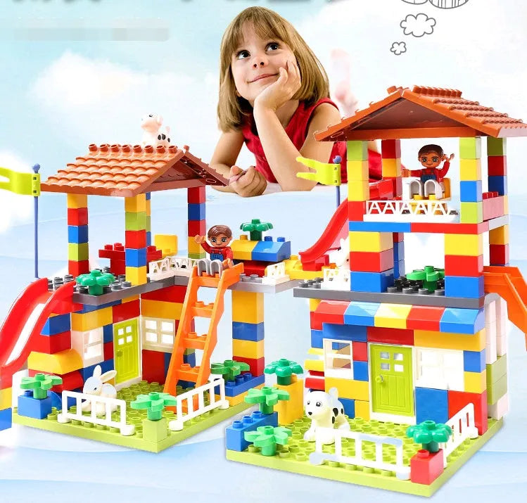 Enfants puzzle de blocs de construction, garçons et filles, ville bébé, enfants de jouets, jouets de la petite enfance