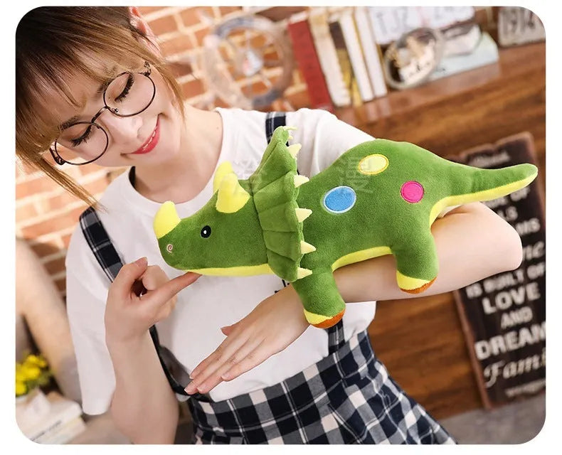 Lindo juguete de peluche de dinosaurio de simulación