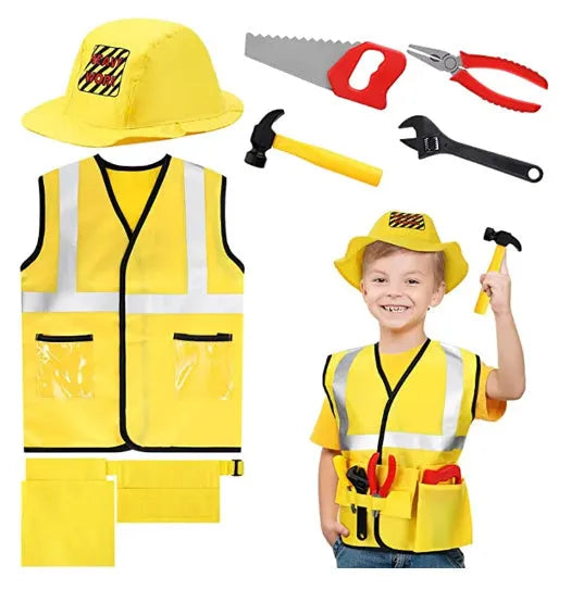 Children's Performance Wear Firefighter Worker Professional Role Play