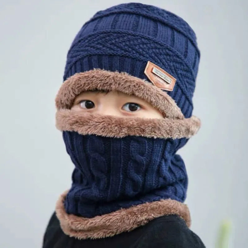 Bonnet tricoté chaud pour enfants