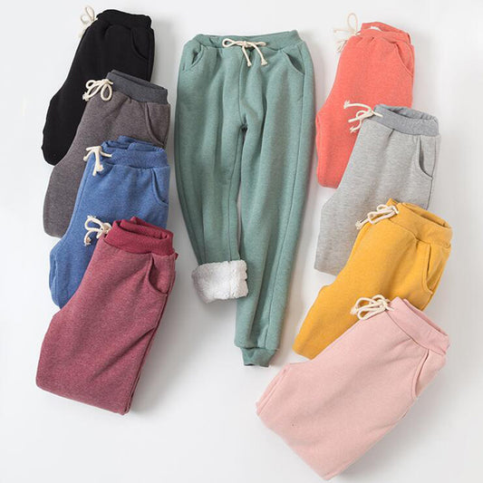 Lamb velvet padded sweatpants - Enfance-Heureuse