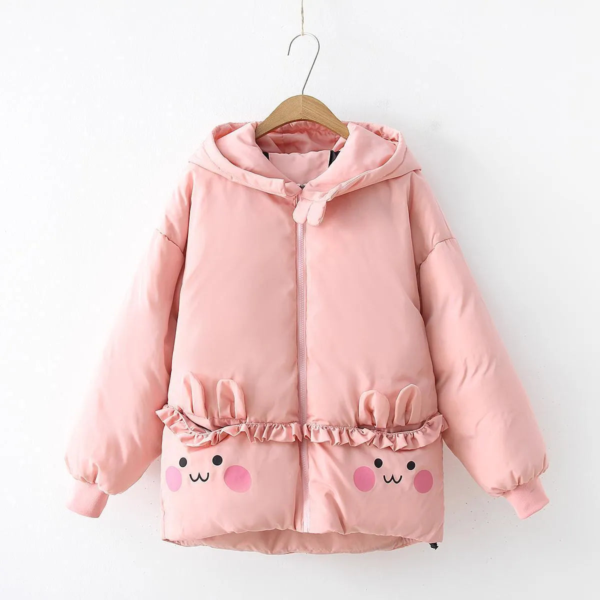 Hooded thick warm cotton padded jacket