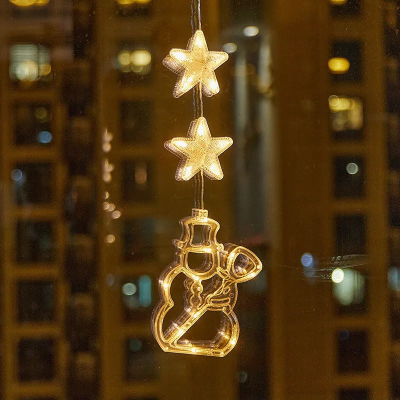 Christmas Atmosphere Layout Sucker Lamp Window Creative Decoration - Enfance-Heureuse