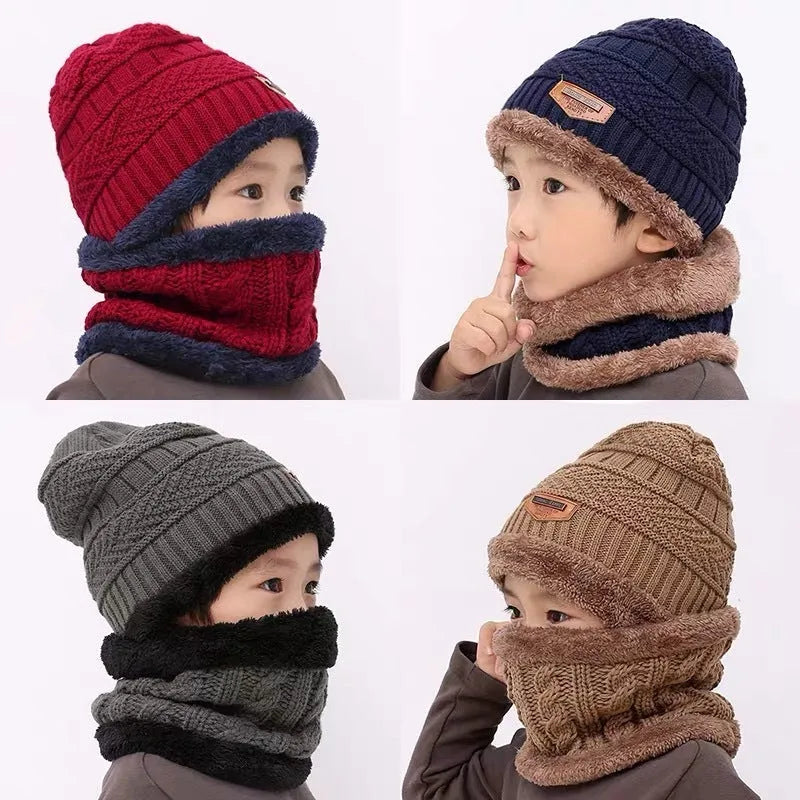 Bonnet tricoté chaud pour enfants