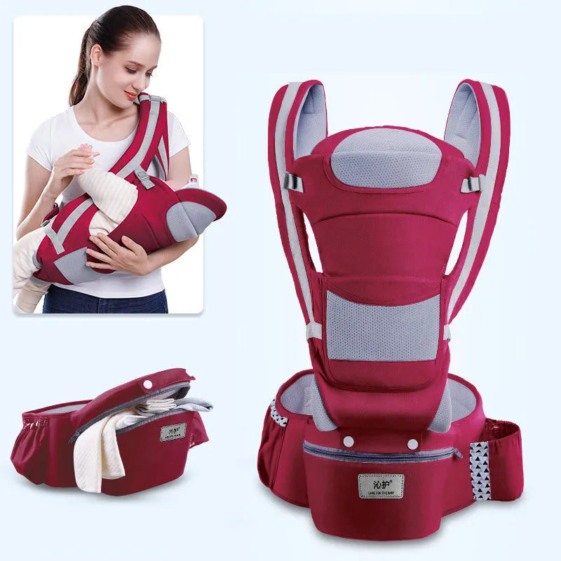 Portabebés ergonómico, asiento de cadera para bebé, portabebés 3 en 1, frontal, ergonómico, canguro, portabebés