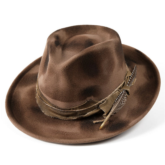 Fashion Burned Woolen Hat Unisex Personality