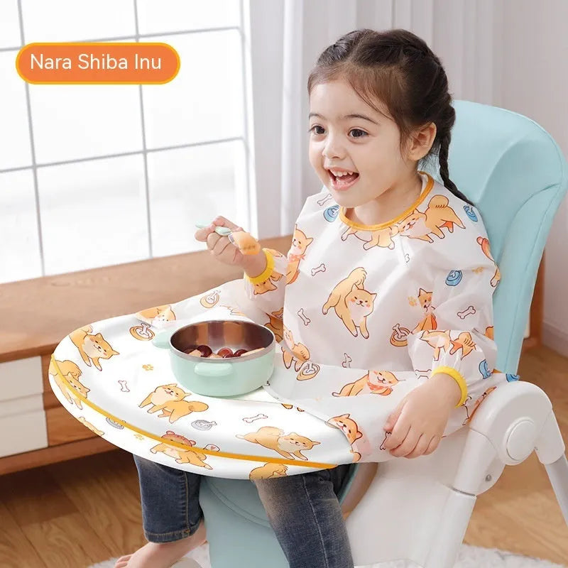 Ropa para silla de comedor, babero para comer para bebé, delantal resistente al agua y a la suciedad, desmontable