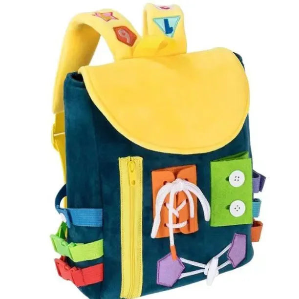 Toddler Backpack with Buckles and Learning Activity Toys Develop Basic Skills