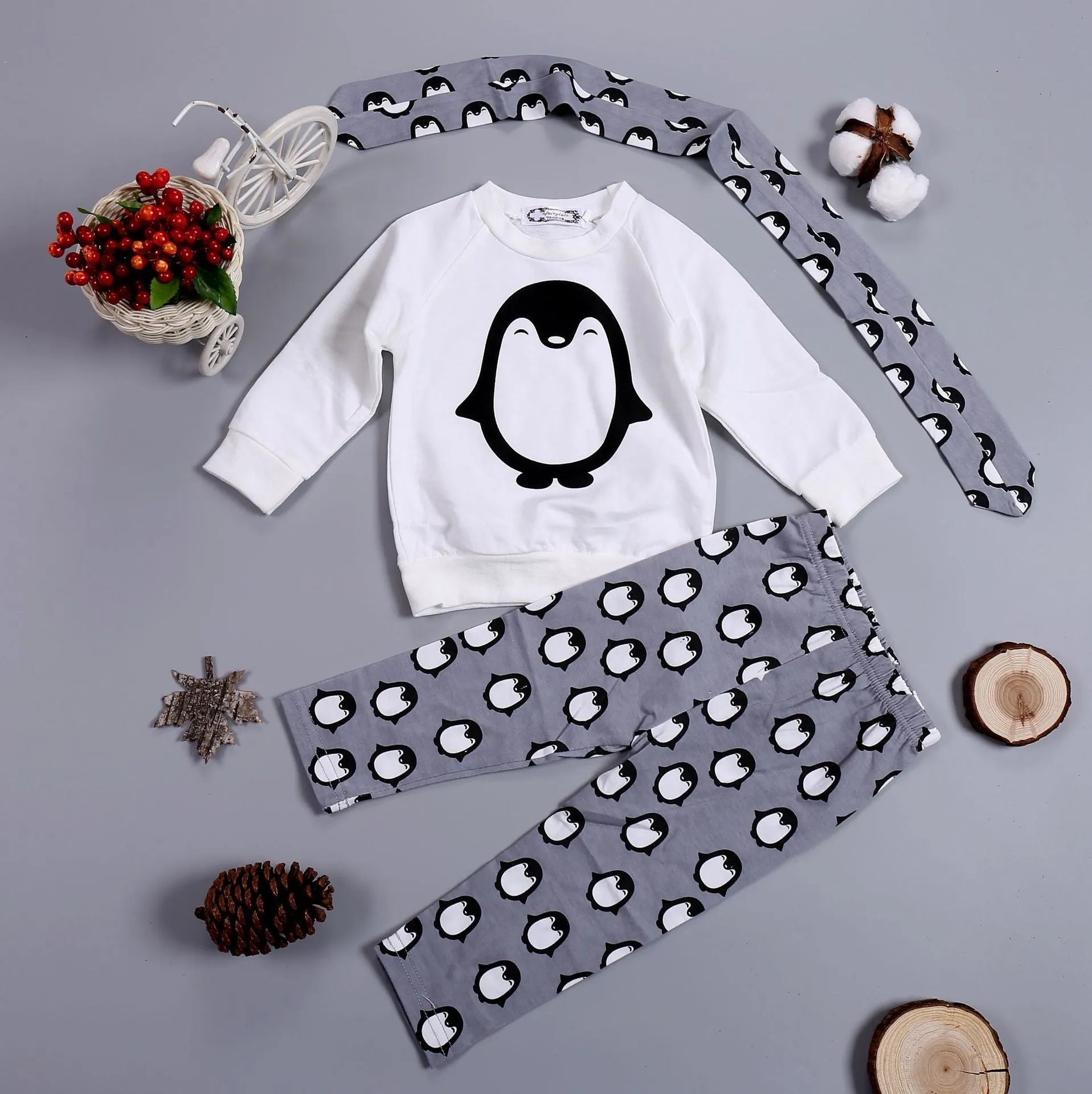 Long Sleeve Baby Girl 3 Pcs Sets - Enfance-Heureuse