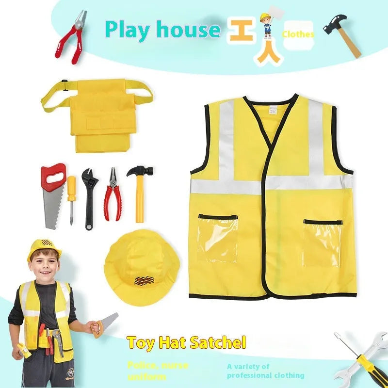 Children's Performance Wear Firefighter Worker Professional Role Play