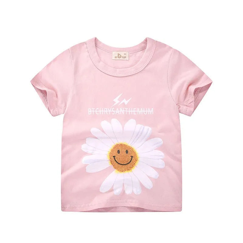 27kids Brand Children's Clothing Korean Children's Short - Sleeved T-shirt Wholesale Summer New Boys' Tops For One Generation - Enfance - Heureuse