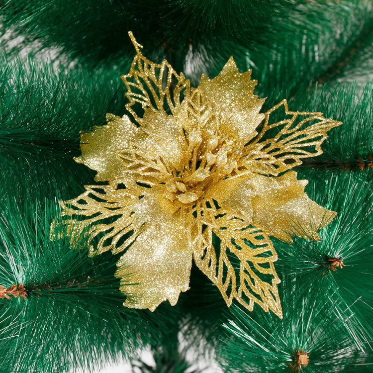 Christmas decorations canes hollowed out Christmas flowers - Enfance-Heureuse