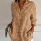 Floral Print Long-sleeved Shirt Women's Casual Button Tops Clothing - Enfance-Heureuse