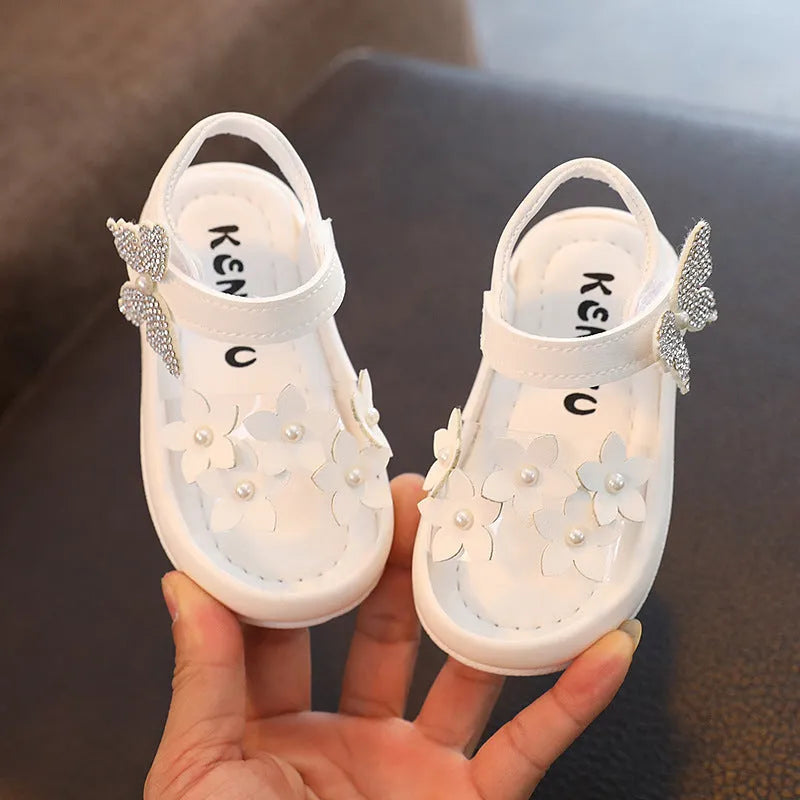 Zapatos de princesa para niños pequeños Zapatos de bebé antideslizantes de suela blanda