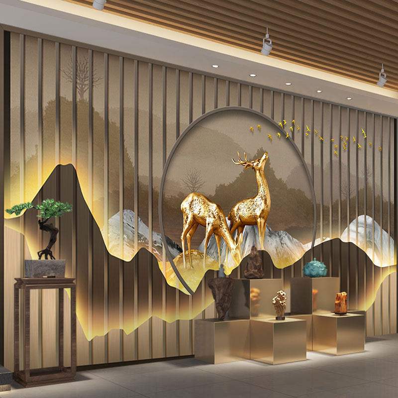 Luxury New Chinese Office Wallpaper - Enfance-Heureuse